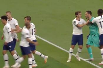 ¿Qué pasó ahí? Lloris y Son tuvieron un altercado en el entretiempo del Tottenham