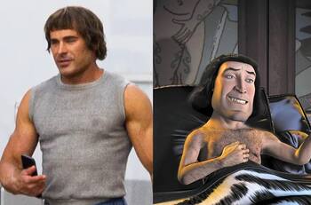 Por su nuevo e impactante look: Zac Efron es comparado con el personaje de "Shrek" Lord Farquaad
