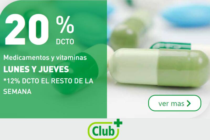 Recibe un 20% de descuento los lunes y jueves.