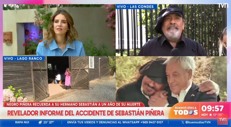El matinal de TVN entrevistó al Negro Piñera sobre el primer aniversario de la muerte de Sebastián Piñera.