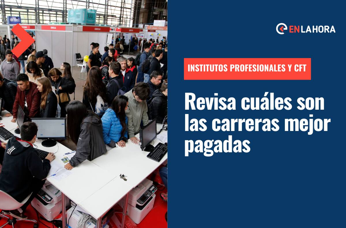 IP y CFT: Revisa cuáles son las carreras mejor pagadas en institutos profesionales y centros de formación técnica: