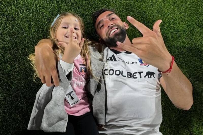 La hija del defensor se identifica como hincha de Colo Colo. Foto: Emiliano Amor en Instagram.