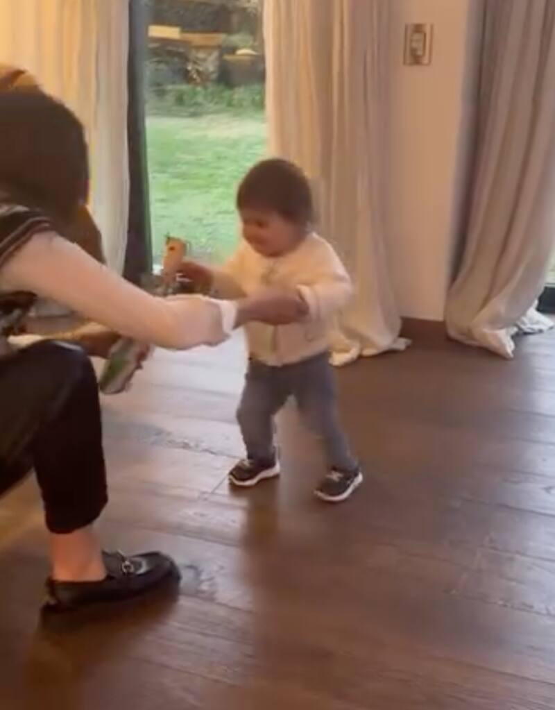 María Luisa Godoy y su hijo Domingo.