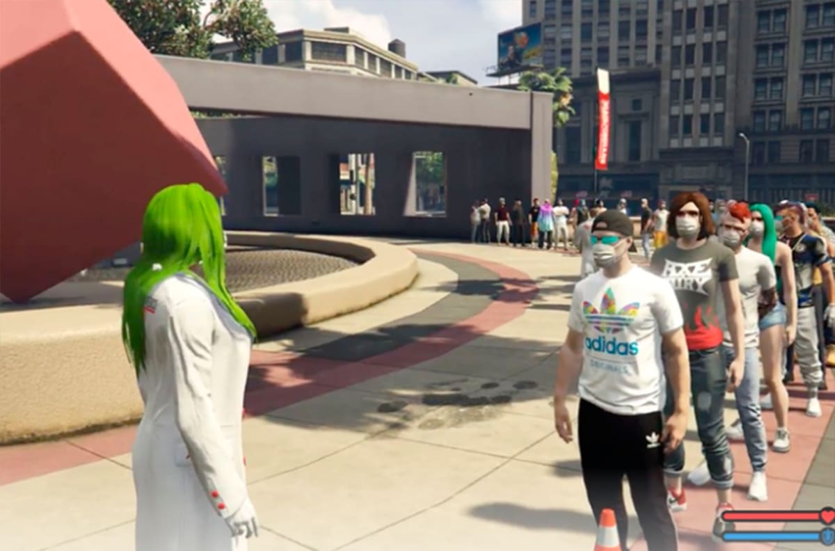 GTA puso una estación de vacunación virtual “Pfizer” para promover el cuidado contra el Covid-19