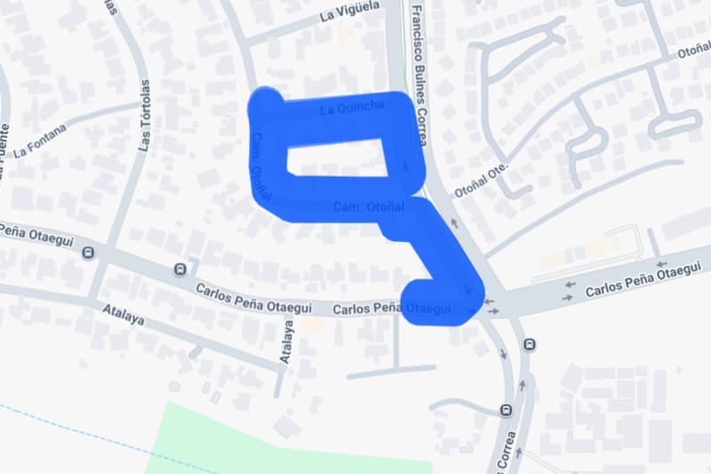 Sector afectado por el corte de luz.