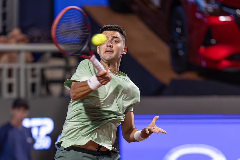 cayó en dos sets ante el boliviano Hugo Dellien. Foto: Felipe Escobedo / En Cancha