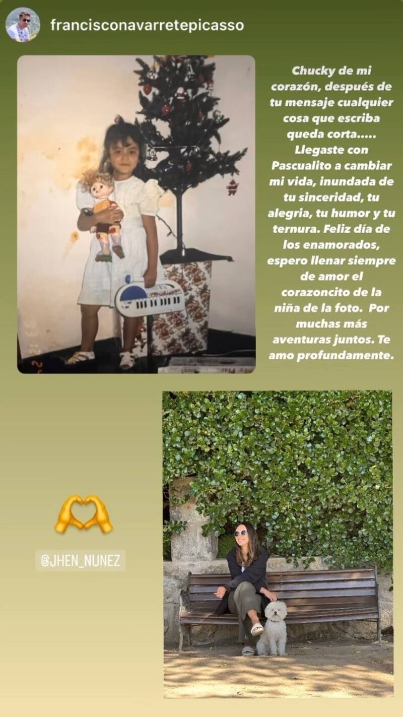 Francisco Navarrete emocionó a Jhendelyn Núñez. Créditos: Instagram