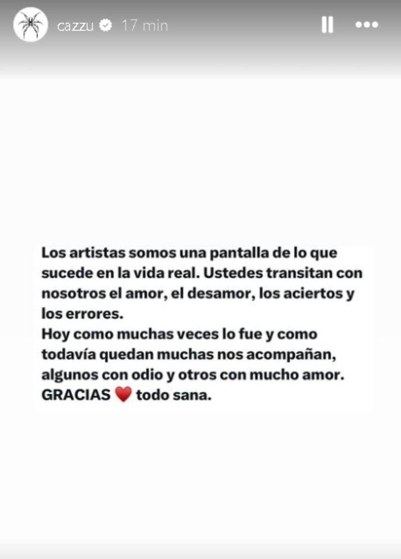 La reflexión de Cazzu tras confirmar su quiebre con Christian Nodal. Créditos: Instagram