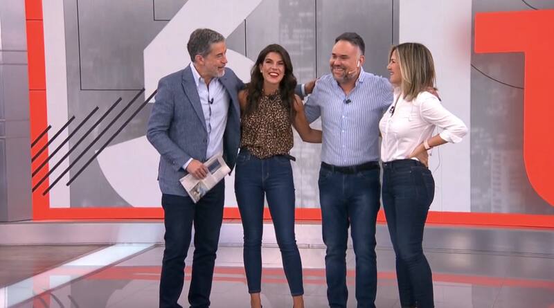 Fue recibida en Teletrece AM por sus colegas / Canal 13