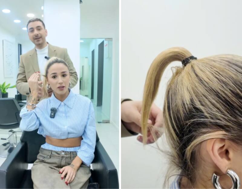 impacta al revelar su cabello severamente dañado