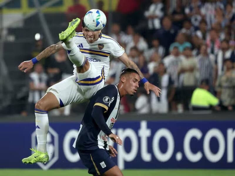 Boca Juniors en su visita a Alianza Lima.
