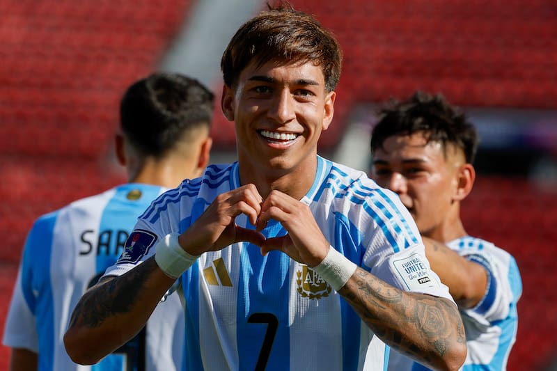 El delantero con Argentina en el Mundial de Chile Sub 20. Foto: Agencia Aton.