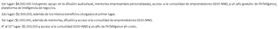 Premios del campeonato de La Araucana.
