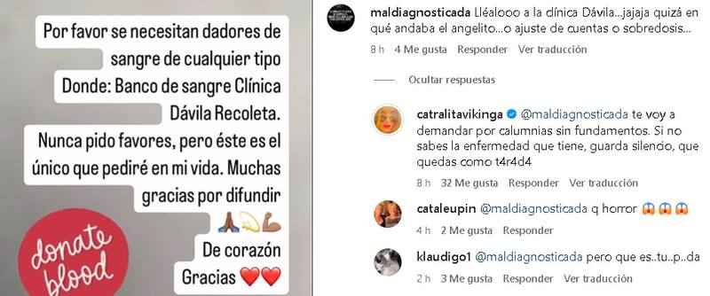 Cata Pulido reaccionó a odioso comentario. Créditos: Instagram