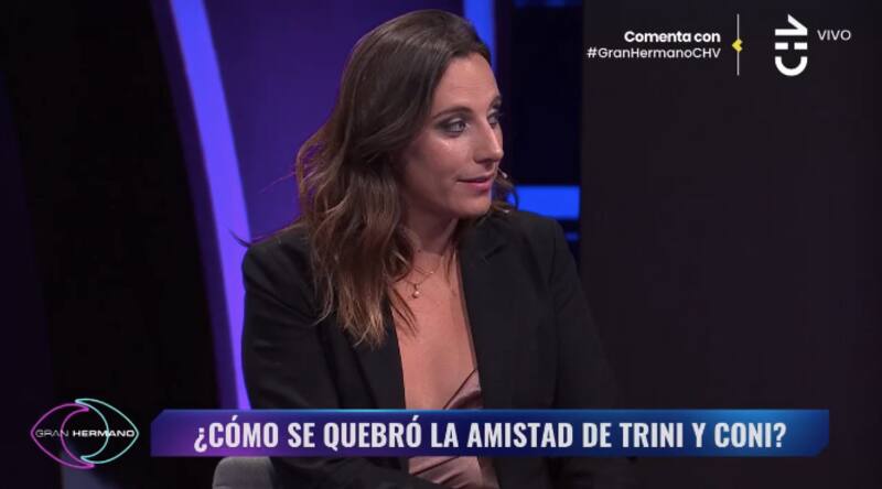 Trinidad Cerda en el panel de "Gran Hermano" Chile. Foto: CHV.