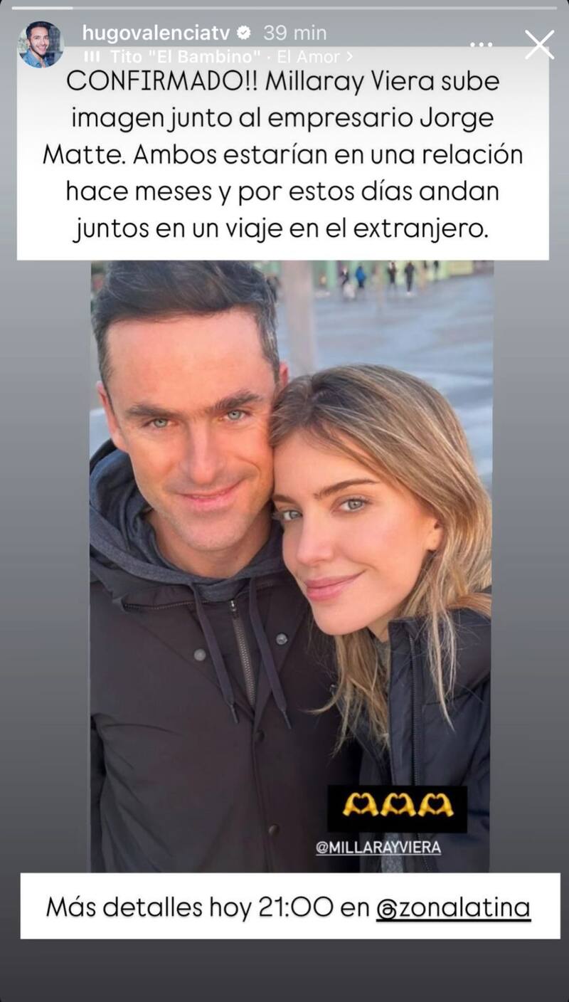 se encontraría en una relación con Jorge Matte Capdevila.