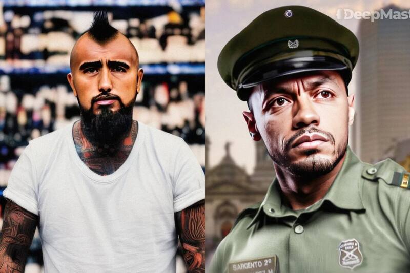 DeepMaster publicó fotos de jugadores de la generación dorada en otras profesiones (Foto: DeepMaster)