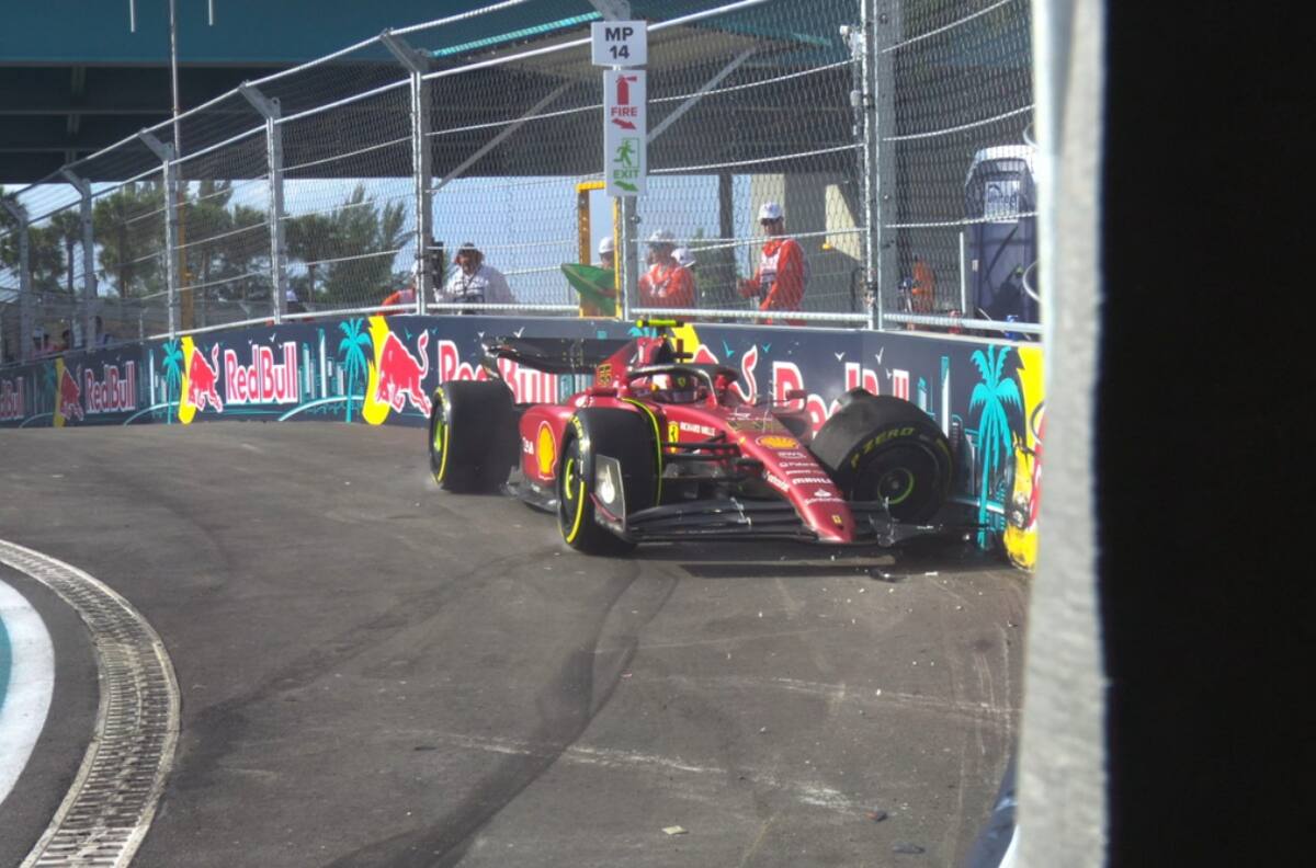 VIDEO | Fórmula 1: El fuerte impacto de Carlos Sainz en la segunda práctica libre del Gran Premio de Miami