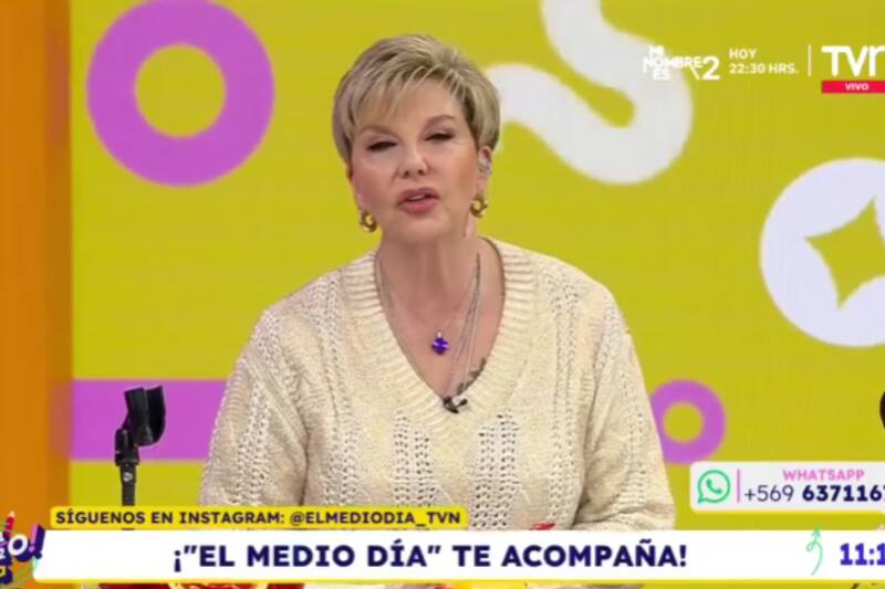 La panelista de El Medio Día despidió a Rodolfo Herrera Llantén.