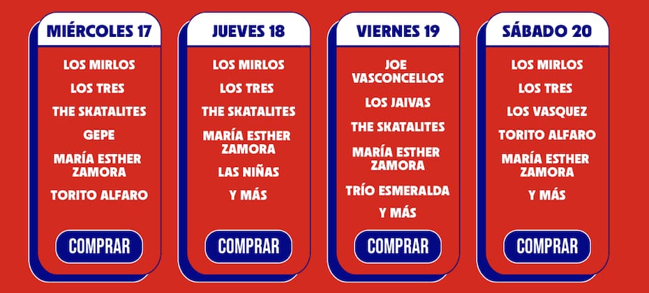 Estos son los artistas confirmados para esta nueva versión.