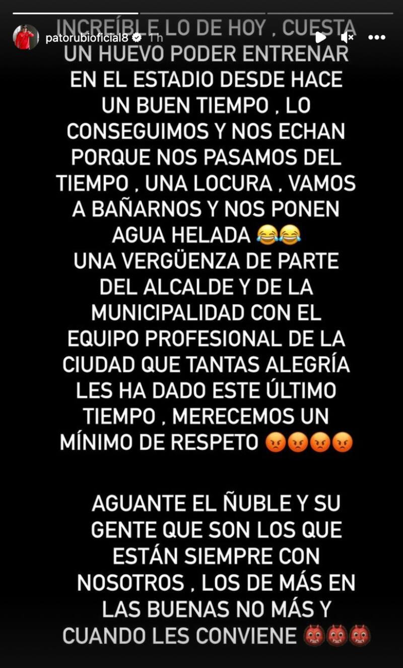 El delantero fue enérgico a la hora de desnudar los problemas que vive Ñublense