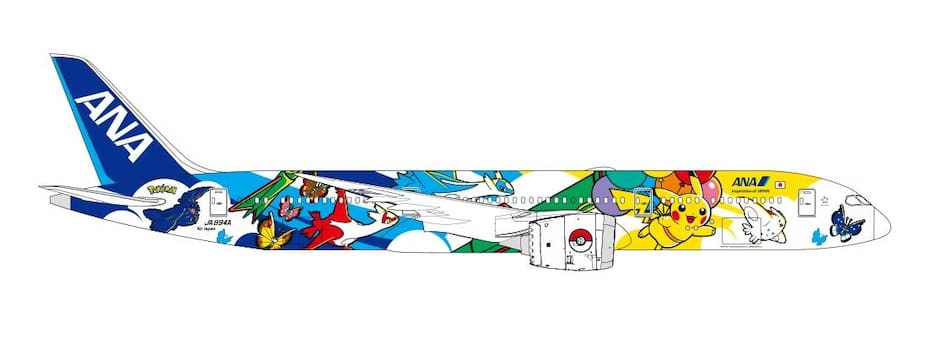 Así se verá el avión. Créditos: ANA - The Pokémon Company.