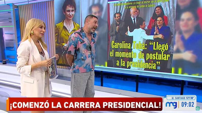 El conductor no se guardó nada con respecto a la candidatura presidencial de Tohá. Créditos Captura: YouTube.