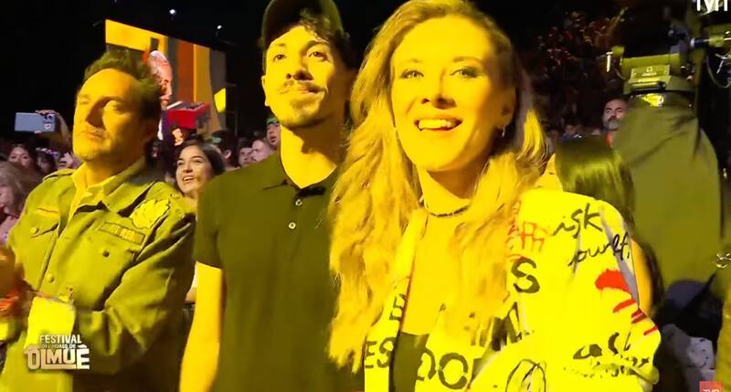 Los enamorados también disfrutaron del show.