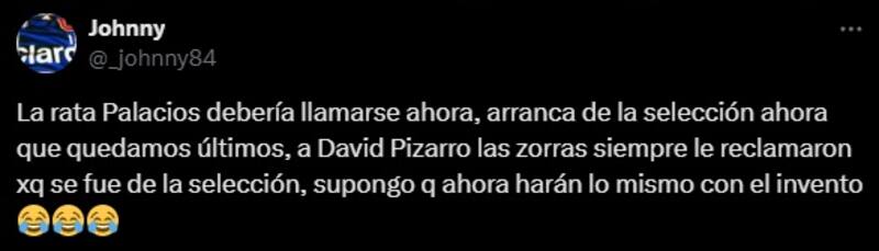 Criticas a Carlos Palacios por abandonar la Selección.