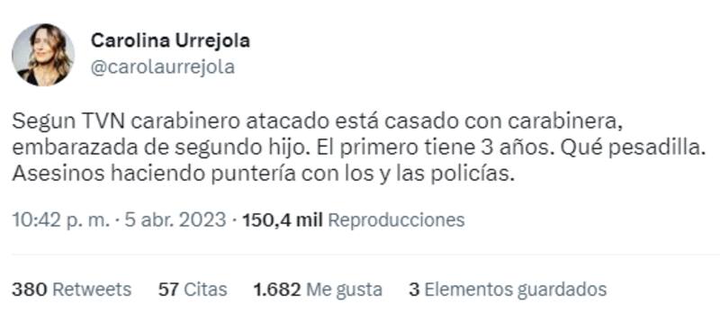 Reaccionó en Twitter.