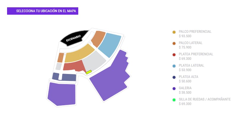 Las localidades en color son las que aún están disponibles.