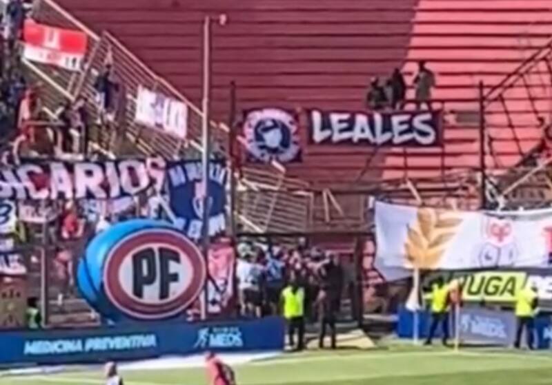 protagonizan incidentes en el Estadio Santa Laura. Foto: Captura ADN.