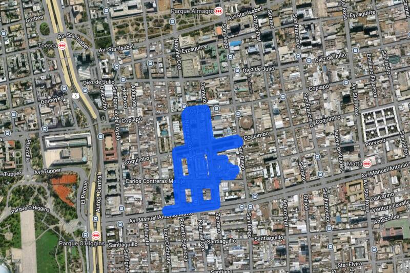 Sector afectado por el corte de luz.