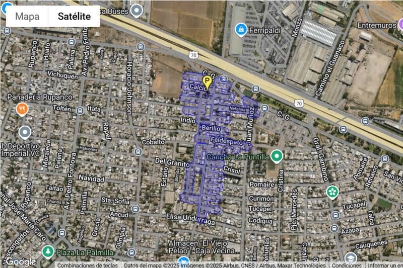 Sector afectado de Huechuraba.