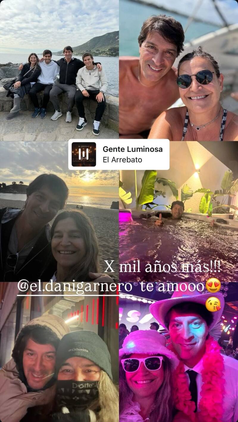 El DT compartió una romántica postal con su pareja.