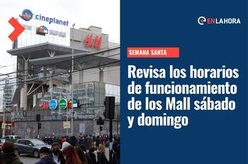 Semana Santa: Entérate de los horarios en que funcionan los mall este sábado y domingo