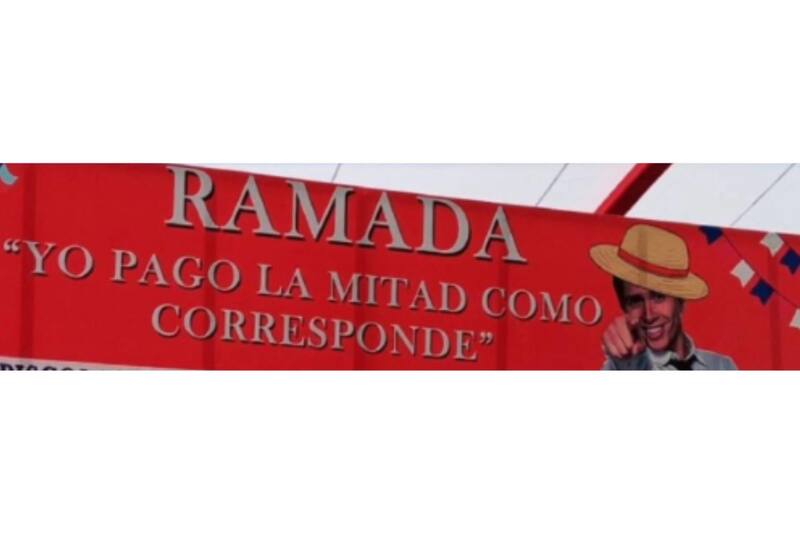 Ramada "Yo pago la mitad como corresponde".
Créditos: X.