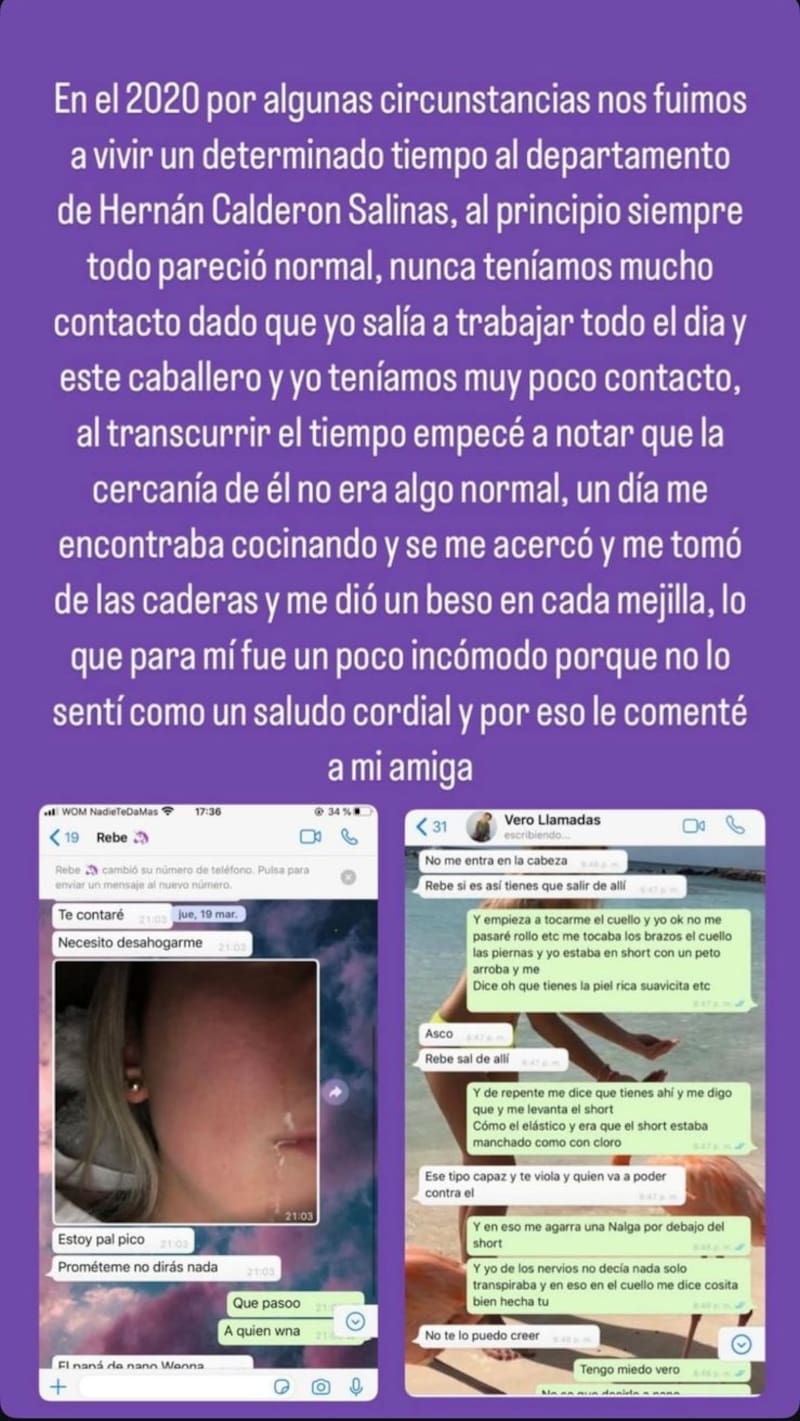 Además del relato, la joven también mostró capturas de pantalla de conversaciones con sus amigas relatando lo ocurrido.