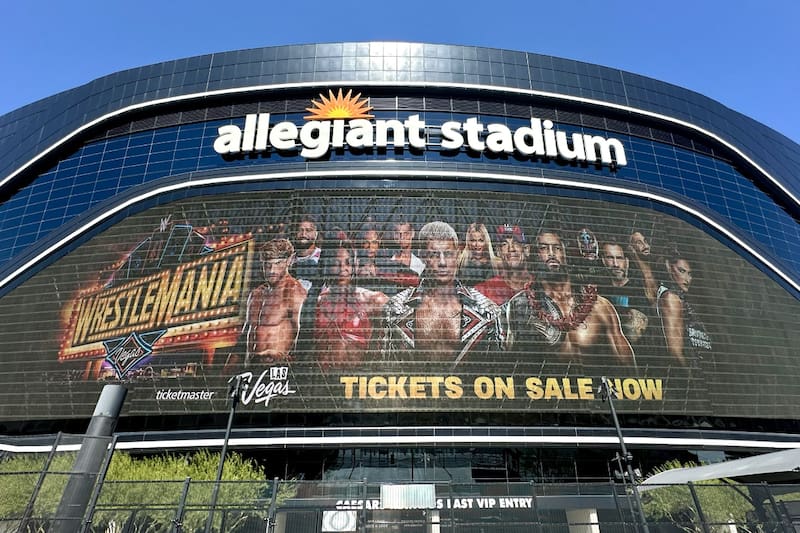 El evento más importante de WWE está a la vuelta de la esquina. (Foto: @AllegiantStadium)