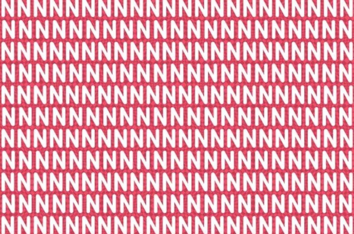 Test Visual: Intenta encontrar la letra diferente a la "N" en menos de 10 segundos