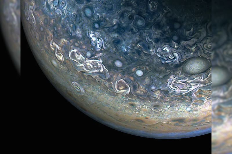 Las nubes de Júpiter captadas por la sonda Juno.