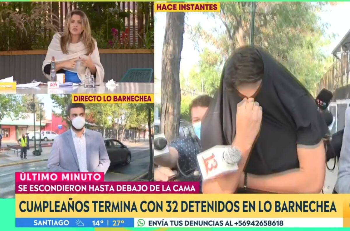 Periodista de Chilevisión realizó maratónica carrera para perseguir a detenidos de la fiesta en Lo Barnechea