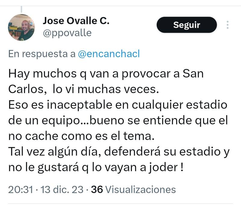 El mensaje de José Ovalle.
