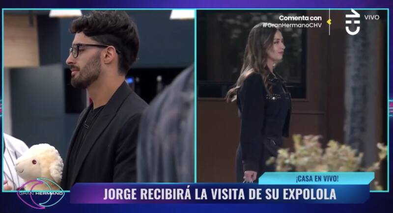 Jorge Aldoney recibe la visita de su expareja en "Gran Hermano" Chile. Foto: CHV.