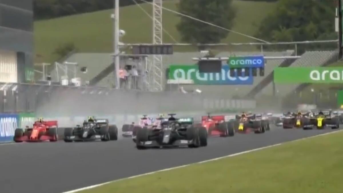 Así fue la largada del Gran Premio de Hungría en la Fórmula 1