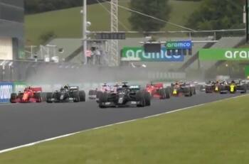 Así fue la largada del Gran Premio de Hungría en la Fórmula 1