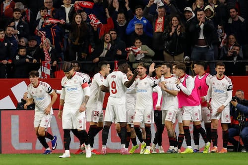 Sevilla frente al Athletic. Foto: EFE