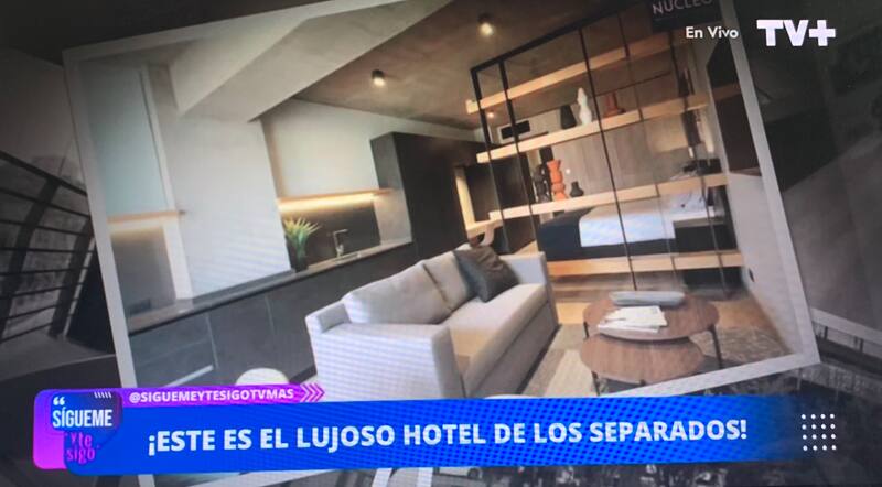 Así es el Apart Hotel donde se está hospedando.