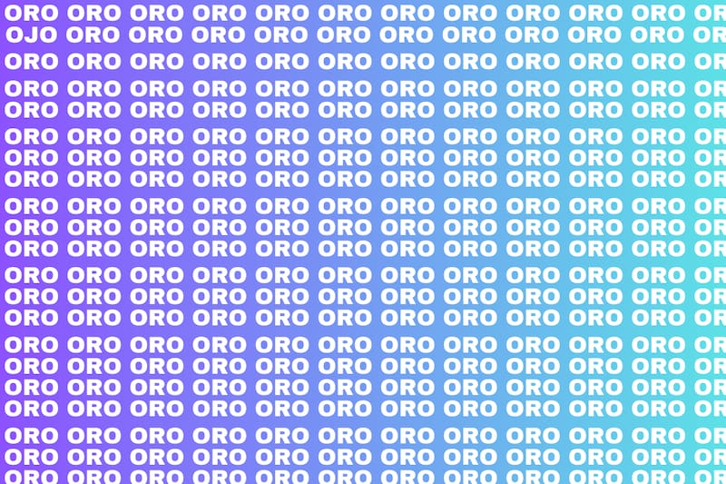 Tienes solo cinco segundos para encontrar la palabra "ojo".