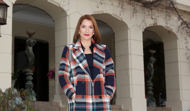 es sorprendida durante ,las grabaciones de "Secretos de familia".